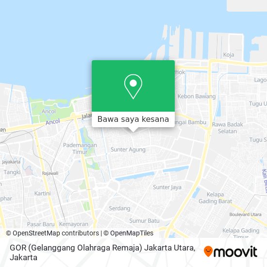 Peta GOR (Gelanggang Olahraga Remaja) Jakarta Utara