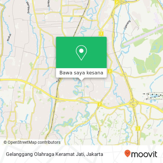 Peta Gelanggang Olahraga Keramat Jati