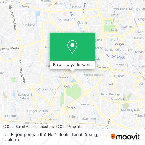 Peta Jl. Pejompongan IIIA No.1 Benhil Tanah Abang