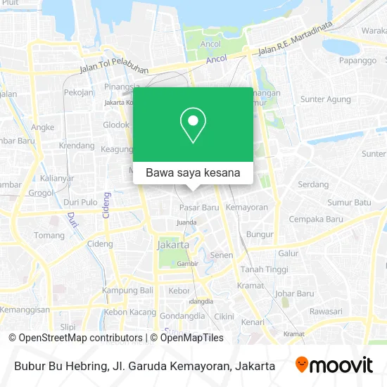 Peta Bubur Bu Hebring, Jl. Garuda Kemayoran