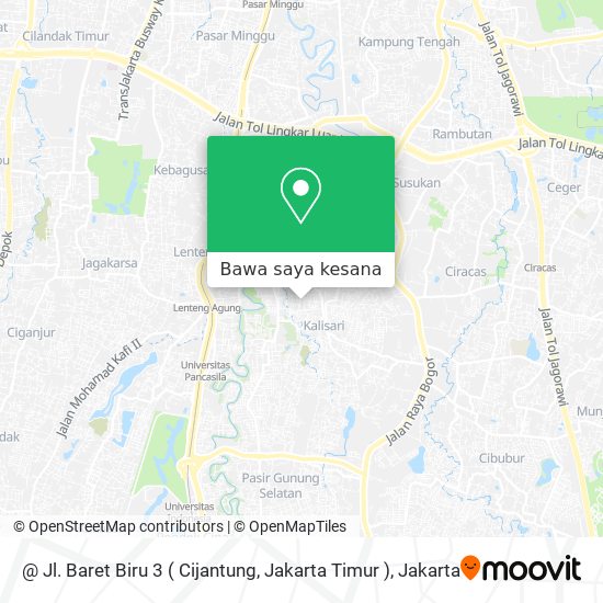Peta @ Jl. Baret Biru 3 ( Cijantung, Jakarta Timur )