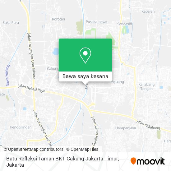 Peta Batu Refleksi Taman BKT Cakung Jakarta Timur