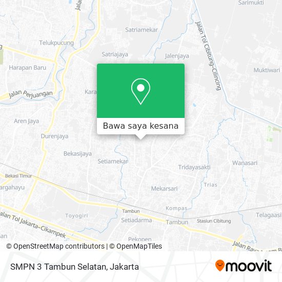 Peta SMPN 3 Tambun Selatan