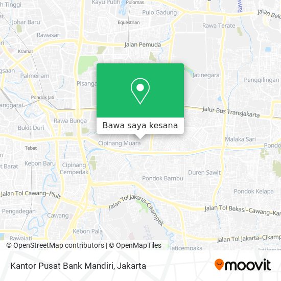 Peta Kantor Pusat Bank Mandiri
