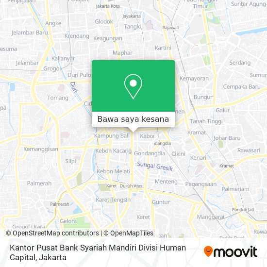 Peta Kantor Pusat Bank Syariah Mandiri Divisi Human Capital