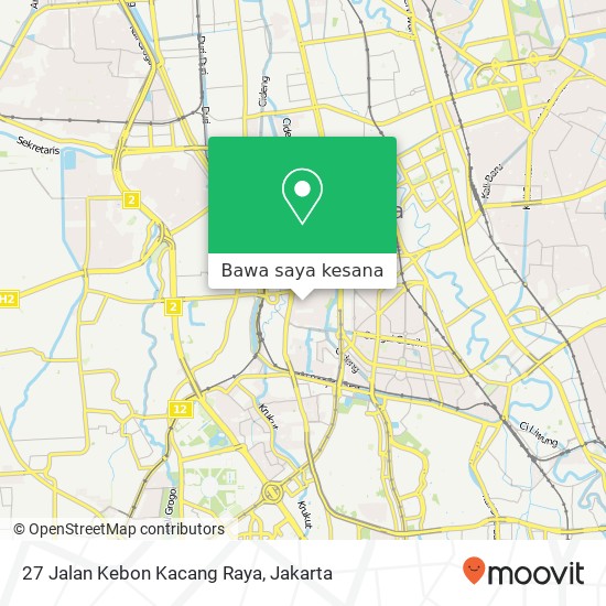 Peta 27 Jalan Kebon Kacang Raya