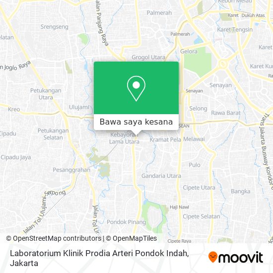 Peta Laboratorium Klinik Prodia Arteri Pondok Indah