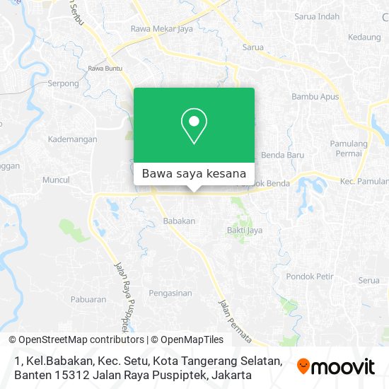 Peta 1, Kel.Babakan, Kec. Setu, Kota Tangerang Selatan, Banten 15312 Jalan Raya Puspiptek