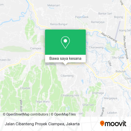 Peta Jalan Cibanteng Proyek Ciampea