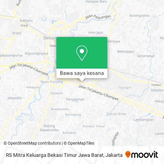 Peta RS Mitra Keluarga Bekasi Timur Jawa Barat