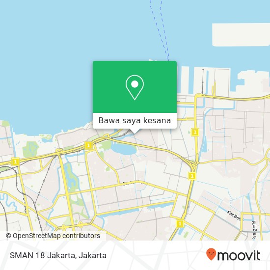 Peta SMAN 18 Jakarta