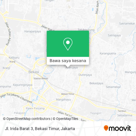 Peta Jl. Irida Barat 3, Bekasi Timur