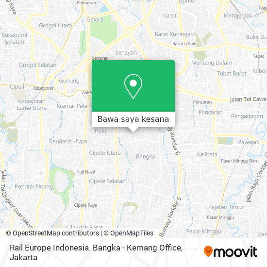 Peta Rail Europe Indonesia. Bangka - Kemang Office