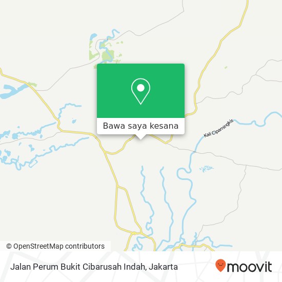 Peta Jalan Perum Bukit Cibarusah Indah