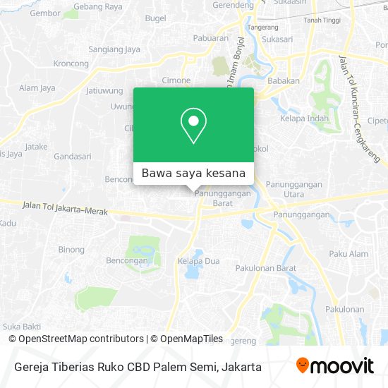 Peta Gereja Tiberias Ruko CBD Palem Semi