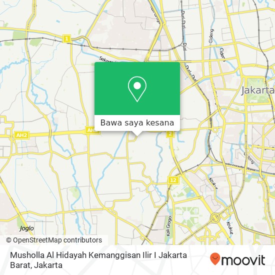 Peta Musholla Al Hidayah Kemanggisan Ilir I  Jakarta Barat