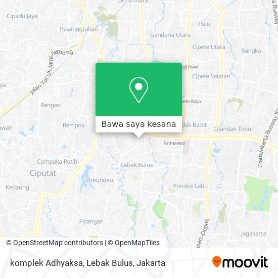 Peta komplek Adhyaksa, Lebak Bulus