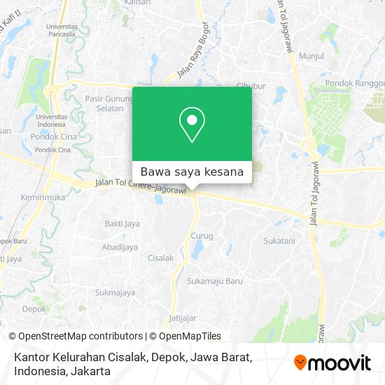 Peta Kantor Kelurahan Cisalak, Depok, Jawa Barat, Indonesia