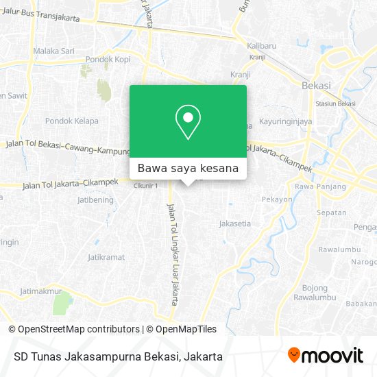 Peta SD Tunas Jakasampurna Bekasi