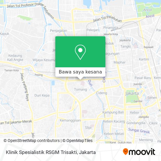 Peta Klinik Spesialistik RSGM Trisakti