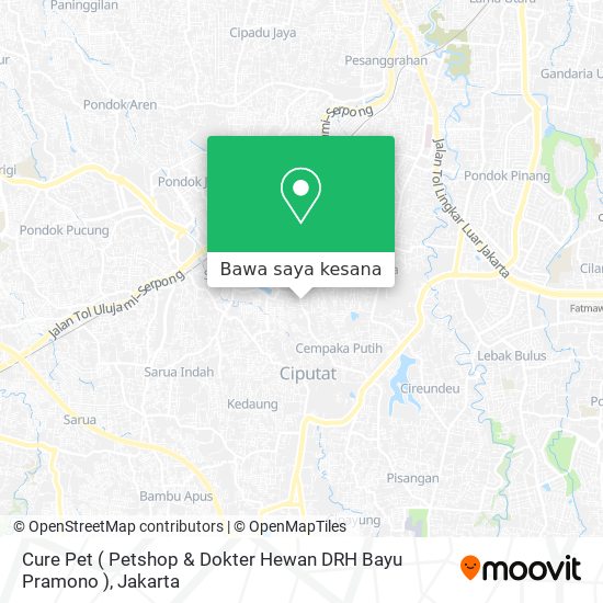 Peta Cure Pet ( Petshop & Dokter Hewan DRH Bayu Pramono )