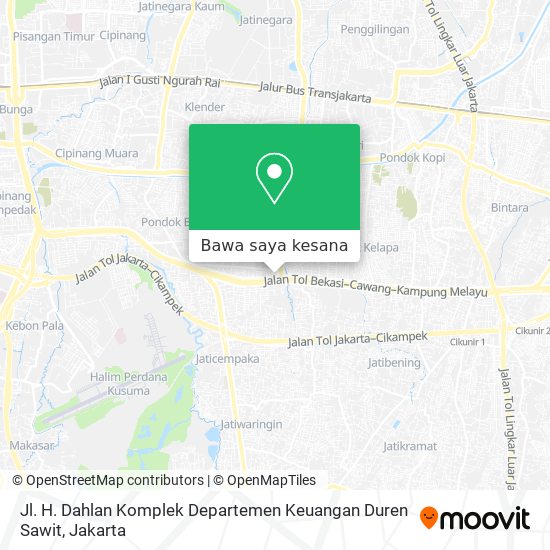 Peta Jl. H. Dahlan Komplek Departemen Keuangan Duren Sawit