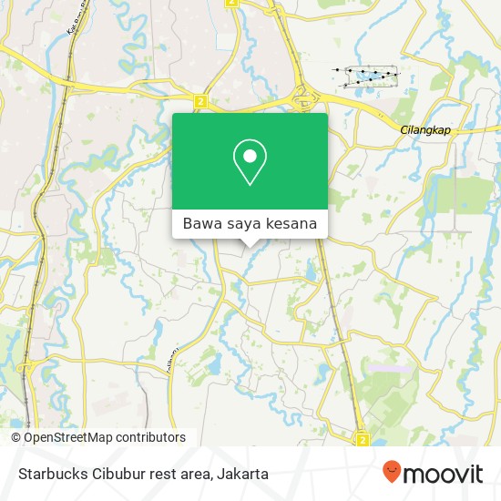 Peta Starbucks Cibubur rest area