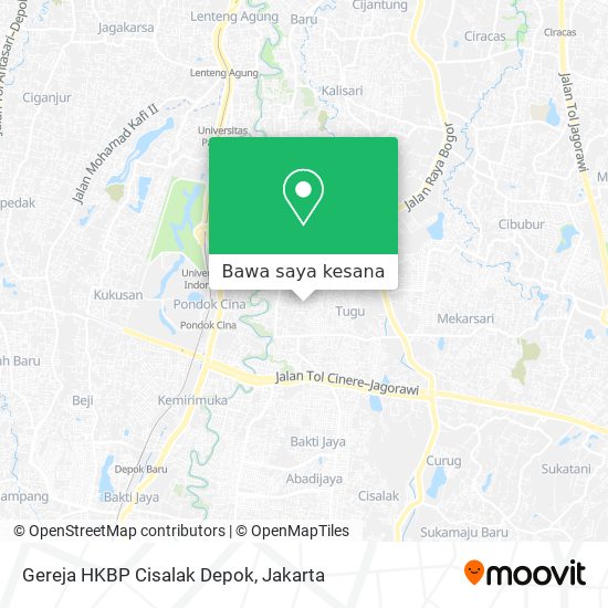 Peta Gereja HKBP Cisalak Depok
