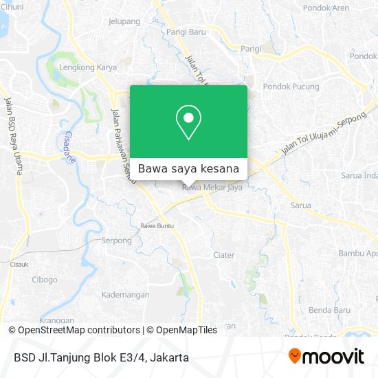 Peta BSD Jl.Tanjung Blok E3/4