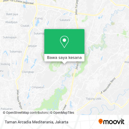 Peta Taman Arcadia Mediterania