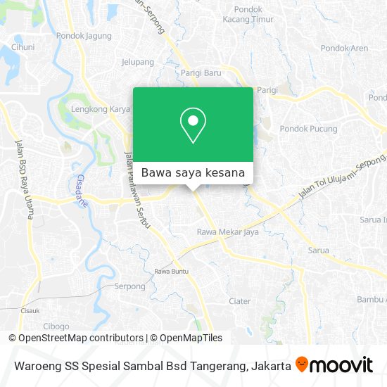 Peta Waroeng SS Spesial Sambal Bsd Tangerang