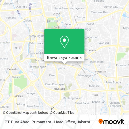 Peta PT. Duta Abadi Primantara - Head Office