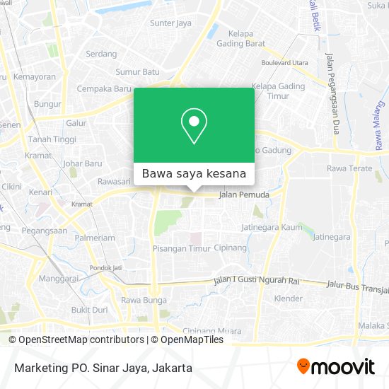 Peta Marketing PO. Sinar Jaya
