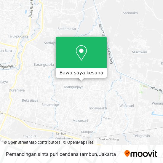 Peta Pemancingan sinta puri cendana tambun