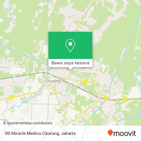 Peta RS Miracle Medica Cikarang