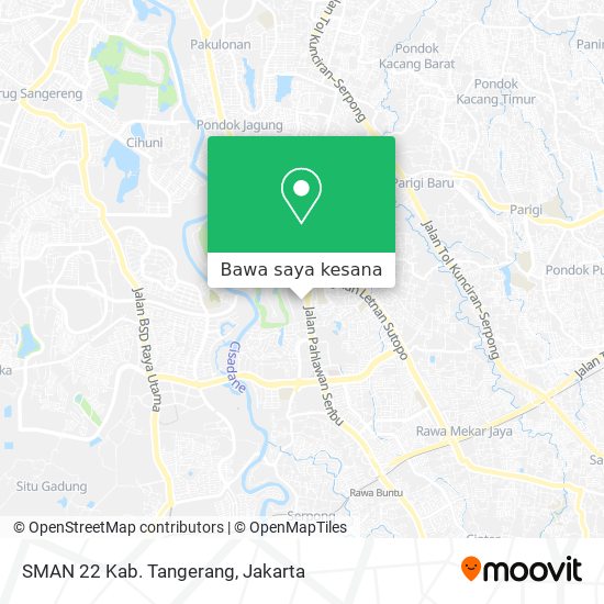 Peta SMAN 22 Kab. Tangerang