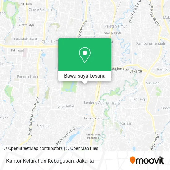 Peta Kantor Kelurahan Kebagusan