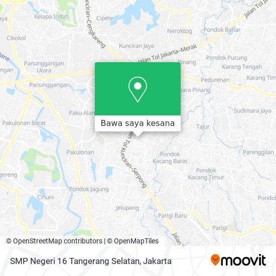 Peta SMP Negeri 16 Tangerang Selatan