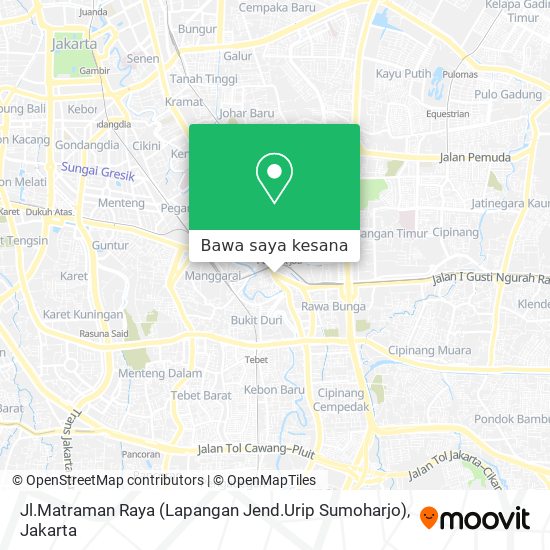Peta Jl.Matraman Raya (Lapangan Jend.Urip Sumoharjo)