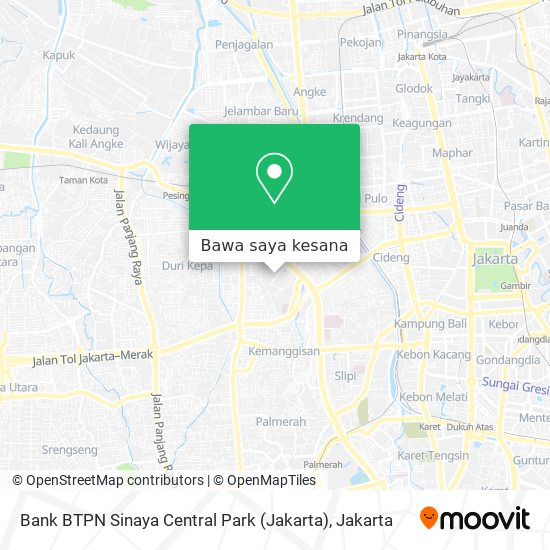Peta Bank BTPN Sinaya Central Park (Jakarta)