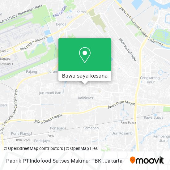 Peta Pabrik PT.Indofood Sukses Makmur TBK.