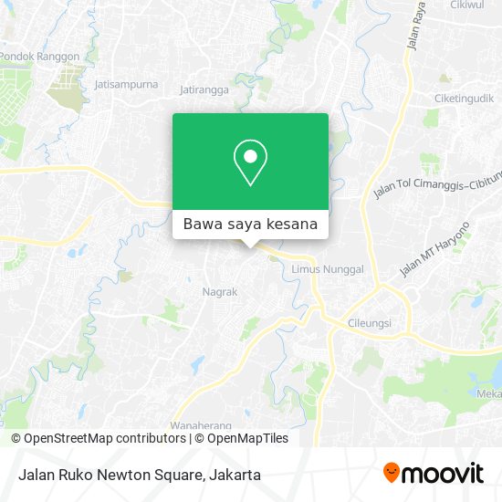 Peta Jalan Ruko Newton Square