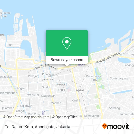 Peta Tol Dalam Kota, Ancol gate
