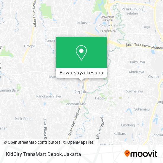 Peta KidCity TransMart Depok