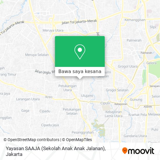 Peta Yayasan SAAJA (Sekolah Anak Anak Jalanan)