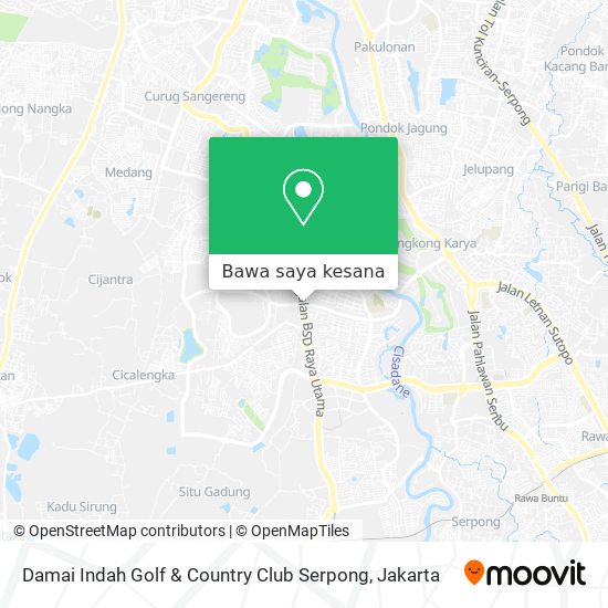 Peta Damai Indah Golf & Country Club Serpong