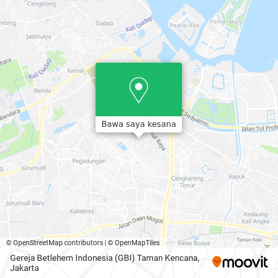 Peta Gereja Betlehem Indonesia (GBI) Taman Kencana