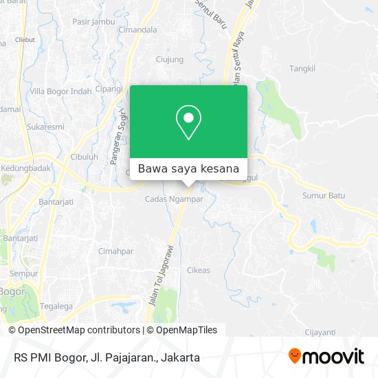 Peta RS PMI Bogor, Jl. Pajajaran.