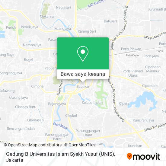 Peta Gedung B Universitas Islam Syekh Yusuf (UNIS)