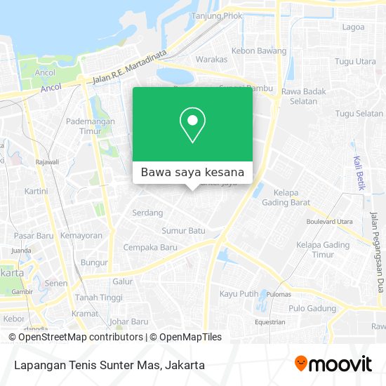 Peta Lapangan Tenis Sunter Mas